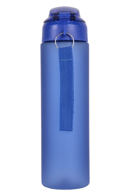 BPA Free Plastic Water Bottle Lightweight Easy Clean Leakproof Push Lid Blue/Navy - Image 3