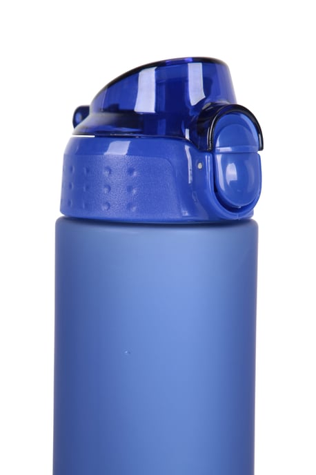 BPA Free Plastic Water Bottle Lightweight Easy Clean Leakproof Push Lid Blue/Navy - Image 6