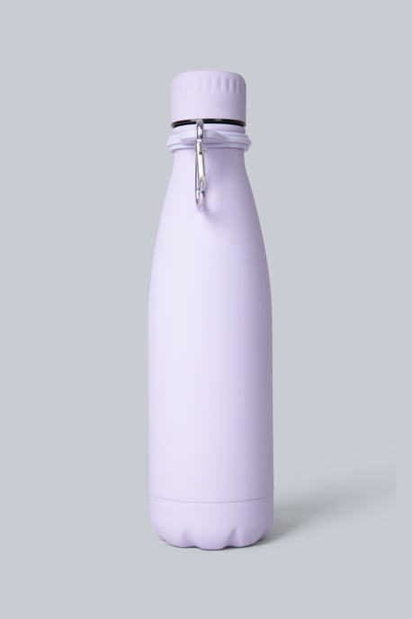 Karabiner Water Bottle Durable 100% Stainless Steel Leakproof Twist Top Lilac - Image 2