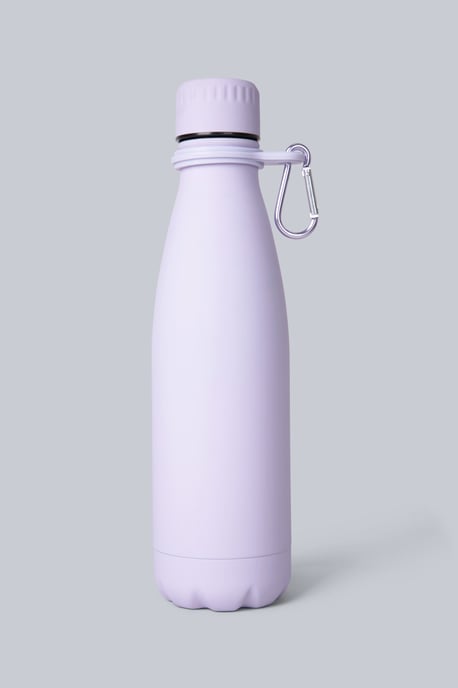 Karabiner Water Bottle Durable 100% Stainless Steel Leakproof Twist Top Lilac - Image 3