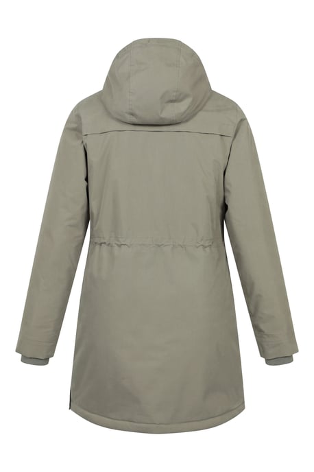 'Acorn' Borg Lined Women's Parka Jacket Waterproof Padded Coat Khaki - Image 3