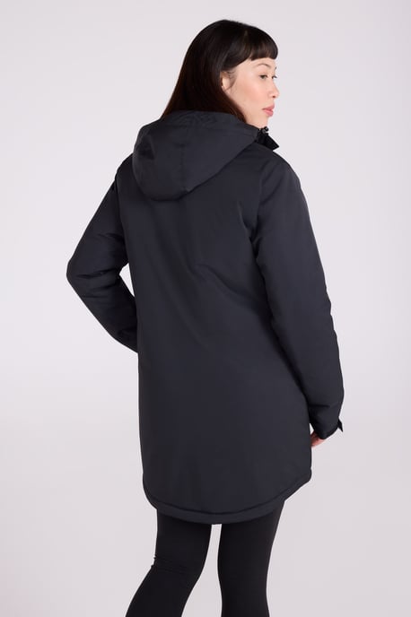 'Ranger' Women's Parka Jacket Breathable Water Resistant Padded Coat Black - Image 4