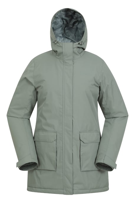 'Ranger' Women's Parka Jacket Breathable Water Resistant Padded Coat Khaki - Image 5