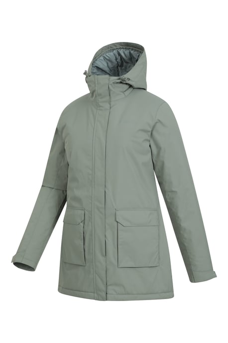 'Ranger' Women's Parka Jacket Breathable Water Resistant Padded Coat Forest Green - Image 4