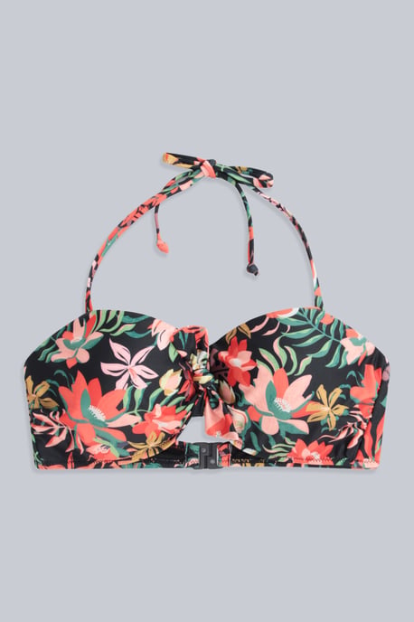 'Docks' Women's Printed Tie Front Bikini Top Summer Beach Swimwear Multicolour - Image 5