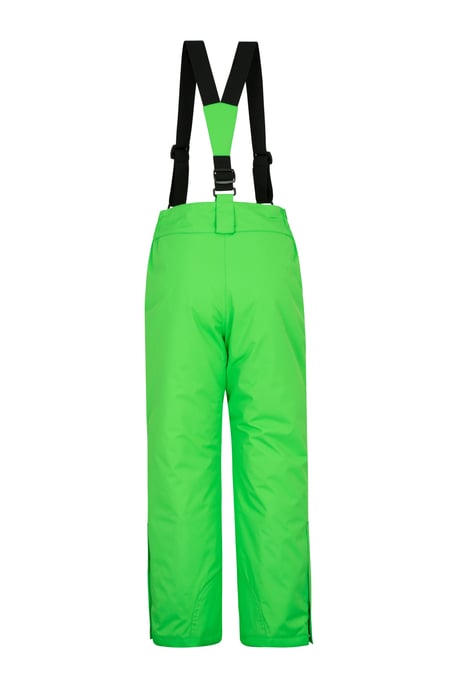 'Raptor' Kids Snow Pants Warm Snow Proof Elastic Waistband Winter Ski Trousers Green - Image 3