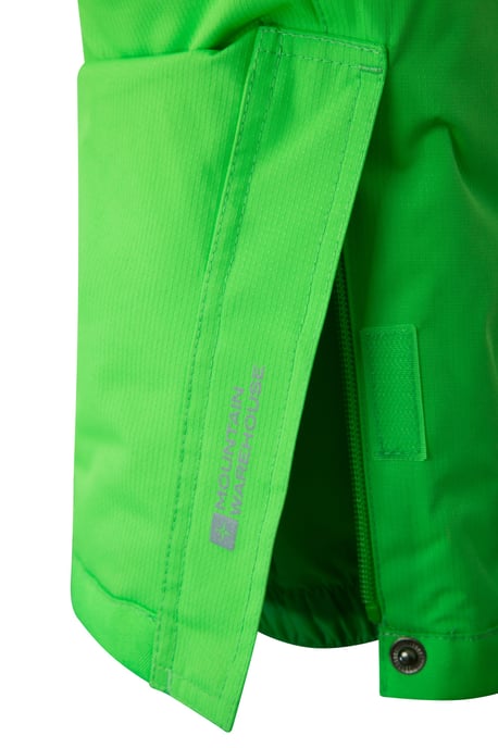 'Raptor' Kids Snow Pants Warm Snow Proof Elastic Waistband Winter Ski Trousers Green - Image 5