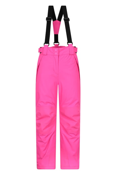 'Falcon Extreme' Kids Ski Pants Waterproof Warm Elastic Waist Winter Trouser Pink - Image 1