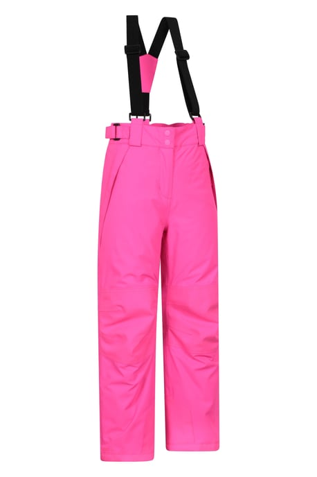 'Falcon Extreme' Kids Ski Pants Waterproof Warm Elastic Waist Winter Trouser Pink - Image 2