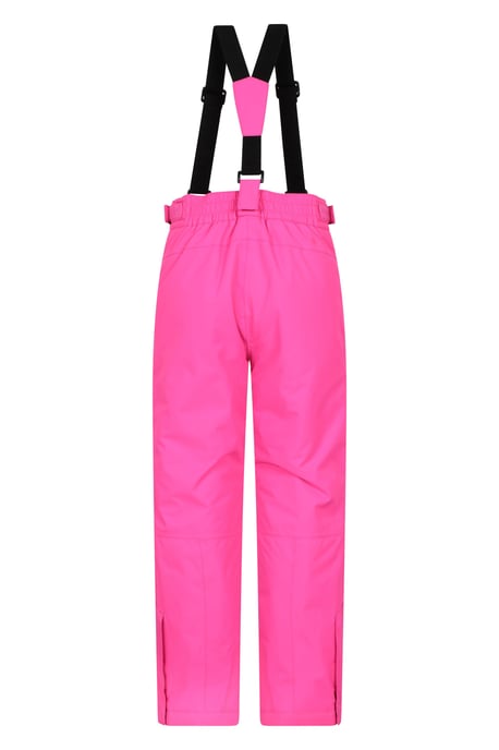 'Falcon Extreme' Kids Ski Pants Waterproof Warm Elastic Waist Winter Trouser Pink - Image 3