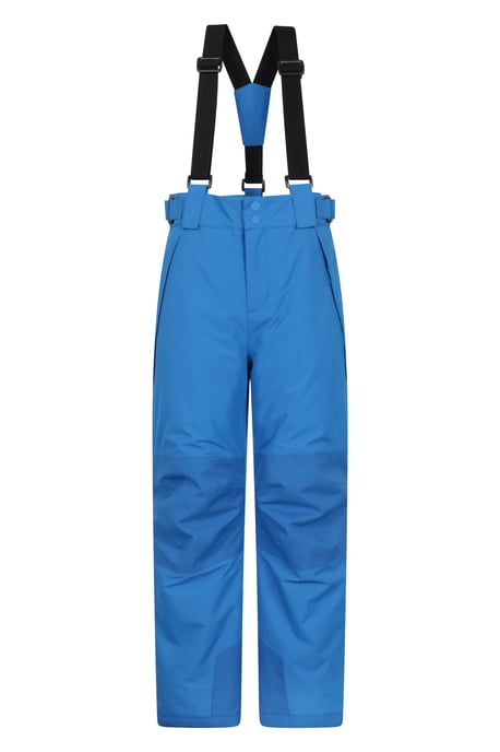 'Falcon Extreme' Kids Ski Pants Waterproof Warm Elastic Waist Winter Trouser Blue/Navy - Image 1