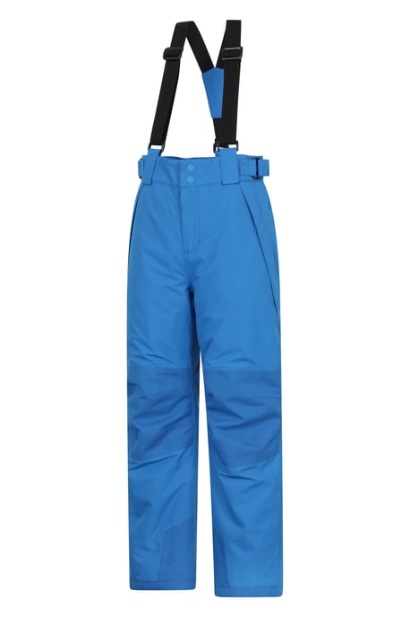 'Falcon Extreme' Kids Ski Pants Waterproof Warm Elastic Waist Winter Trouser Blue/Navy - Image 4