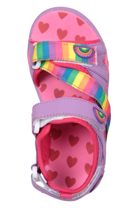 'Seaside' Junior Sandals Touch Strap Fastening Summer Beach Shoes Pink - Image 5