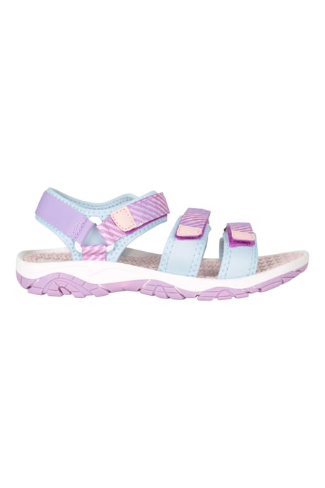 'Reef' Kids 3 Strap Sandals with Rubber Outsole Summer Shoes Purple - Image 2