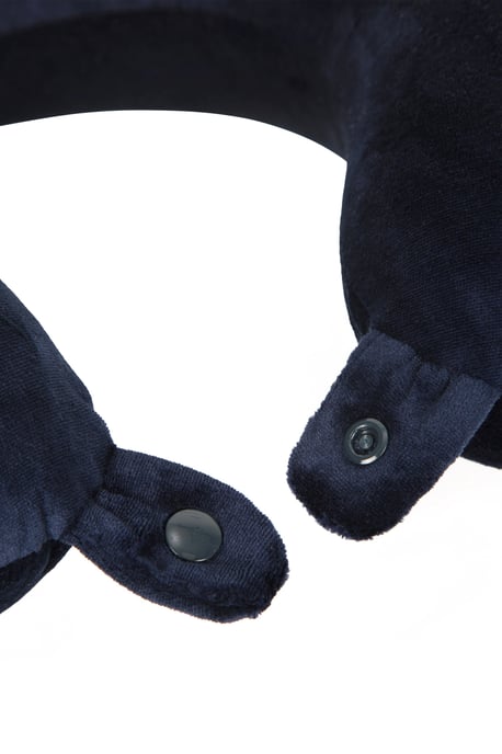 Memory Foam Travel Pillow Soft Lightweight Portable Compact Neck Support Cushion Navy - Image 3