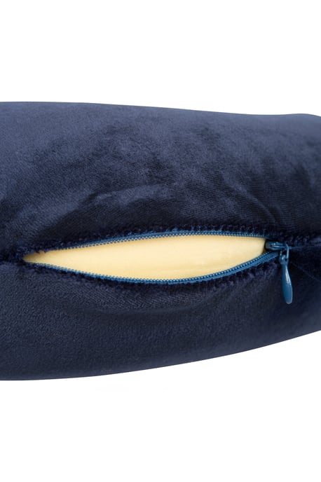 Memory Foam Travel Pillow Soft Lightweight Portable Compact Neck Support Cushion Navy - Image 4