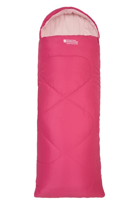 'Summit' Mini Square Sleeping Bag Envelope Shape Summer Camping Accessory Pink - Image 1
