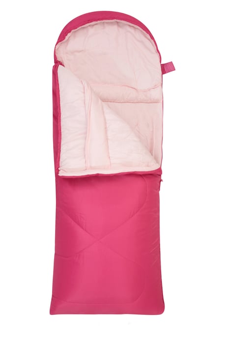 'Summit' Mini Square Sleeping Bag Envelope Shape Summer Camping Accessory Pink - Image 2