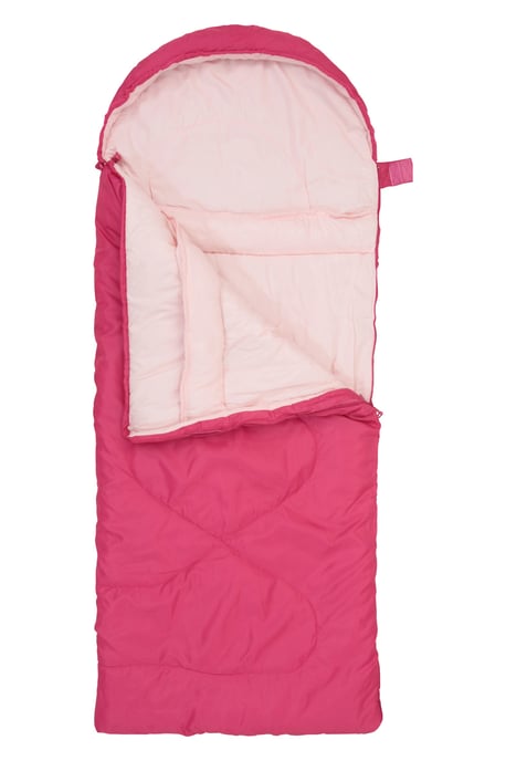 'Summit' Mini Square Sleeping Bag Envelope Shape Summer Camping Accessory Pink - Image 4