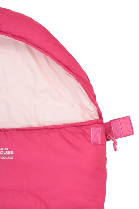 'Summit' Mini Square Sleeping Bag Envelope Shape Summer Camping Accessory Pink - Image 5