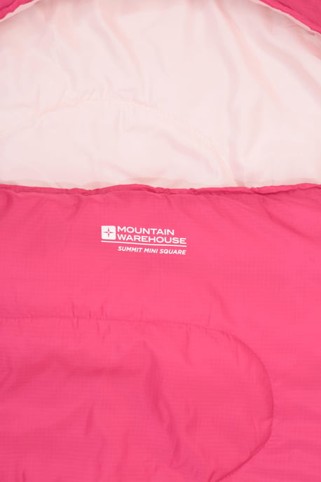 'Summit' Mini Square Sleeping Bag Envelope Shape Summer Camping Accessory Pink - Image 6