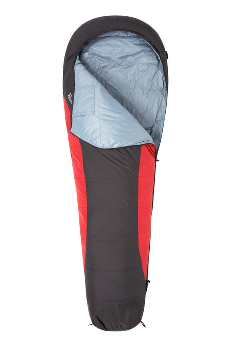 'Extreme Lightweight Down' Unisex Sleeping Bag with Hood Mummy Shape Camping Accessory Red - Image 2