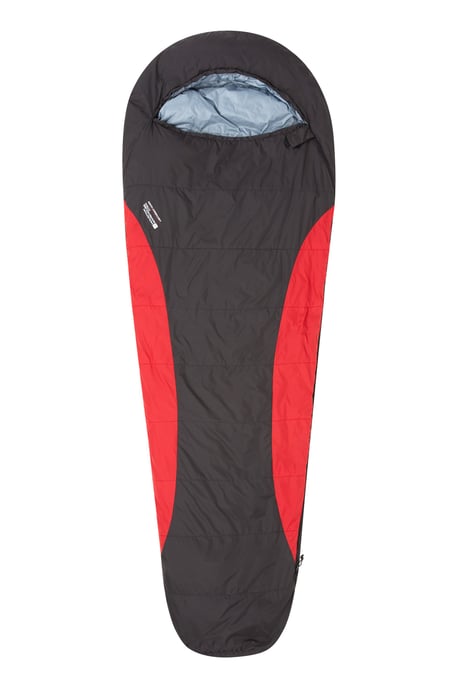 'Extreme Lightweight Down' Unisex Sleeping Bag with Hood Mummy Shape Camping Accessory Red - Image 3