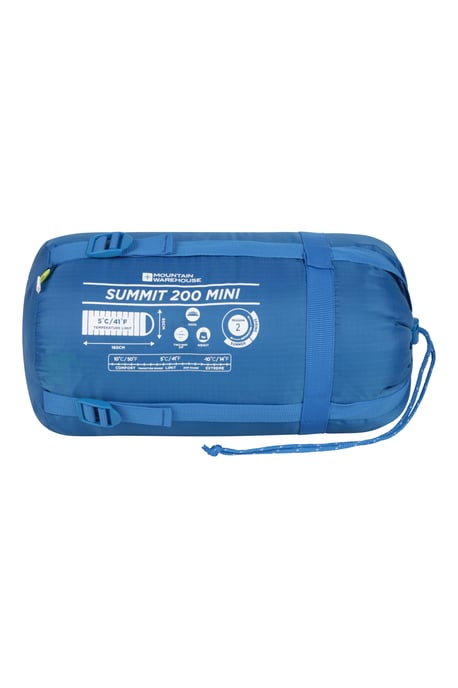'Summit' Mini Square Sleeping Bag Envelope Shape Summer Camping Accessory Blue/Navy - Image 6