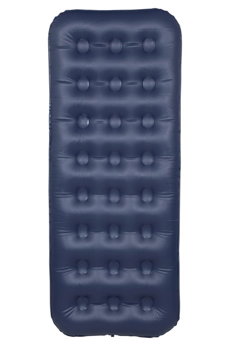 Single Size Flocked Air Bed with Pump Inflation Camping Caravan Accessory Dark Blue - Image 3