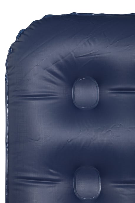 Single Size Flocked Air Bed with Pump Inflation Camping Caravan Accessory Dark Blue - Image 5