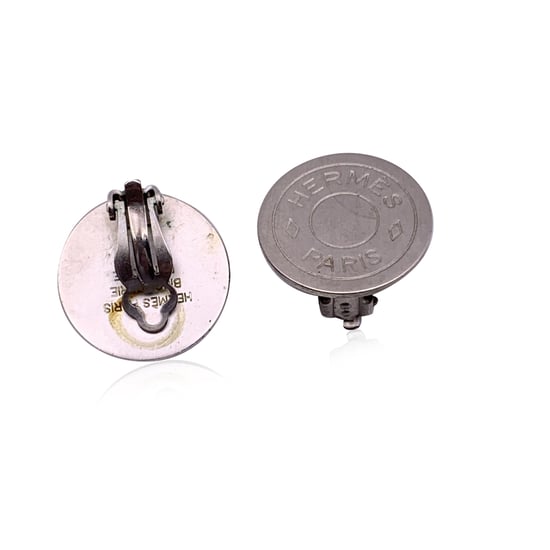 Hermes Metal Earrings Clou de Selle - Image 3