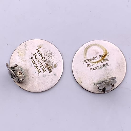 Hermes Metal Earrings Clou de Selle - Image 4
