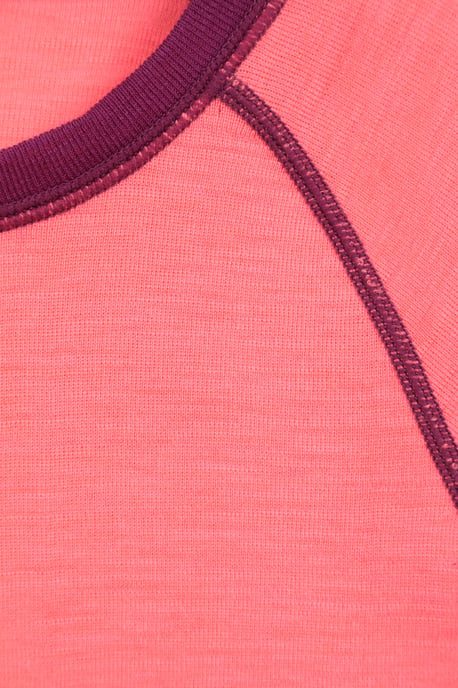 'Merino II' Kids Thermal Base Layer Top Long Sleeve Quick Wicking Pink - Image 5