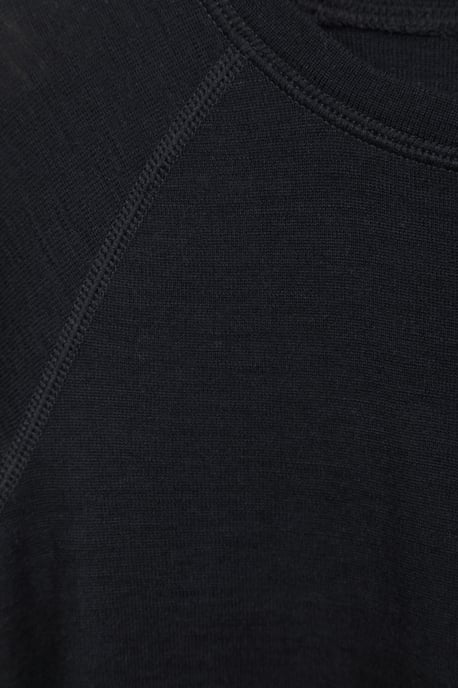 'Merino II' Kids Thermal Base Layer Top Long Sleeve Quick Wicking Black - Image 5