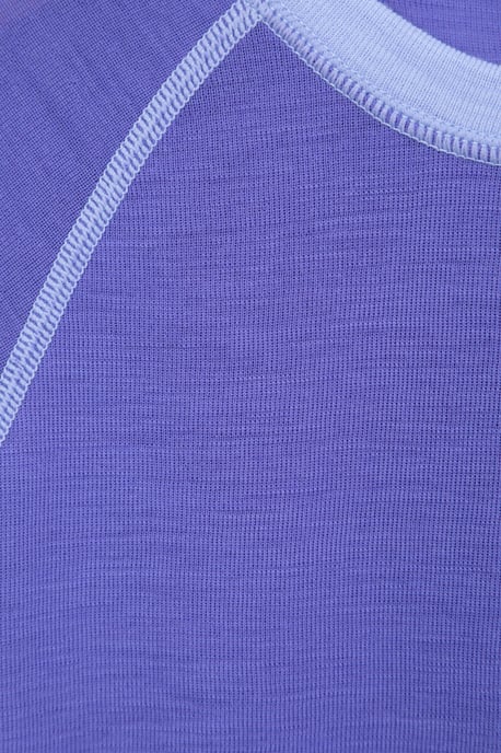 'Merino II' Kids Thermal Base Layer Top Long Sleeve Quick Wicking Purple - Image 5