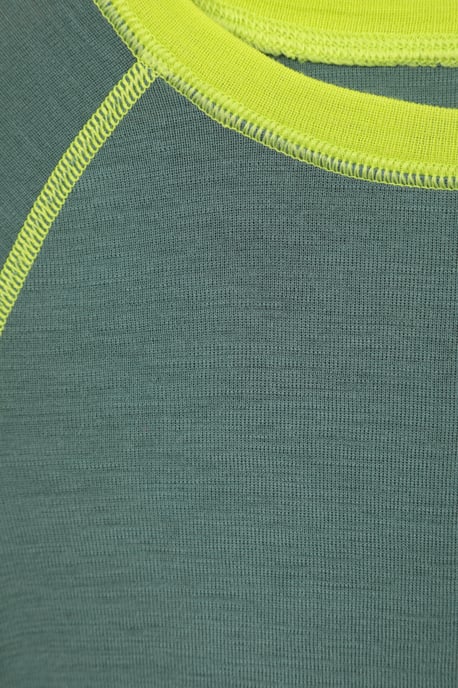 'Merino II' Kids Thermal Base Layer Top Long Sleeve Quick Wicking Khaki - Image 5