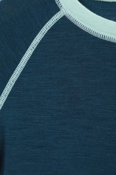 'Merino II' Kids Thermal Base Layer Top Long Sleeve Quick Wicking Teal - Image 5