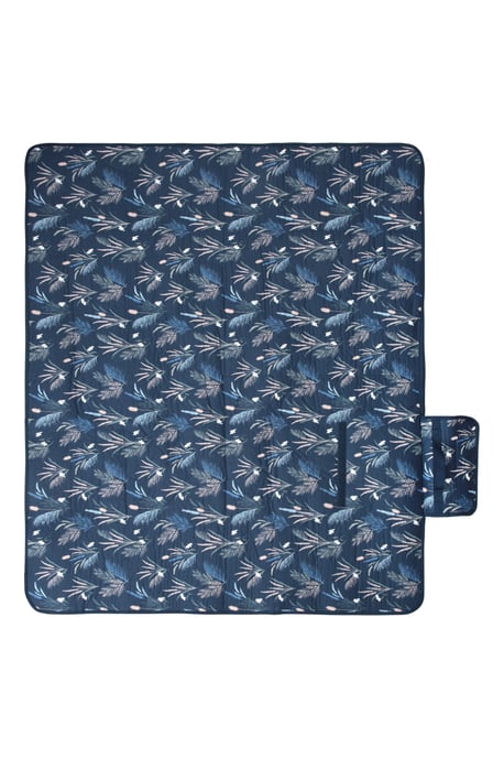 Water Resistant Picnic Mat with Carry Handle Camping Hiking Outdoors Rug Dark Blue - Image 3
