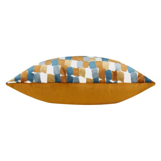 furn. Metro Blocks Velvet Jacquard Cushion Cover - Image 3