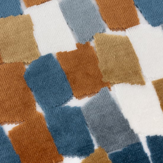 furn. Metro Blocks Velvet Jacquard Cushion Cover - Image 4