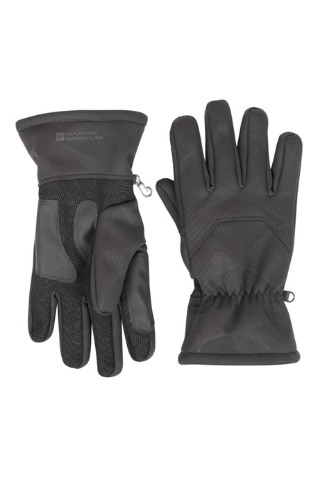 'Extreme' Men's Ski Gloves with Textured Palm Water Resistant Dark Grey - Image 1