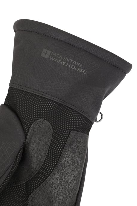 'Extreme' Men's Ski Gloves with Textured Palm Water Resistant Dark Grey - Image 6