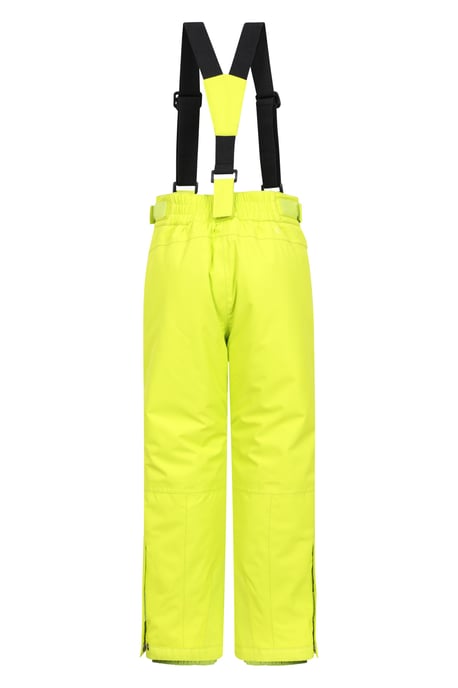 'Falcon Extreme' Kids Ski Pants Waterproof Warm Elastic Waist Winter Trouser Lime Green - Image 4
