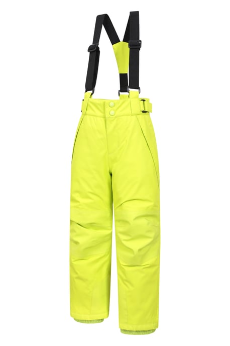 'Falcon Extreme' Kids Ski Pants Waterproof Warm Elastic Waist Winter Trouser Lime Green - Image 5