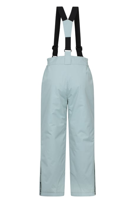'Honey' Kids Snow Pants Snow Proof Warm Elasticated Waist Winter Ski Trousers Pale Green - Image 3