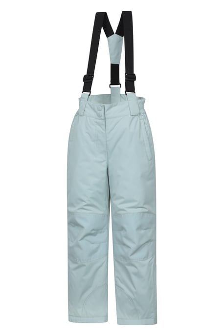 'Honey' Kids Snow Pants Snow Proof Warm Elasticated Waist Winter Ski Trousers Pale Green - Image 4
