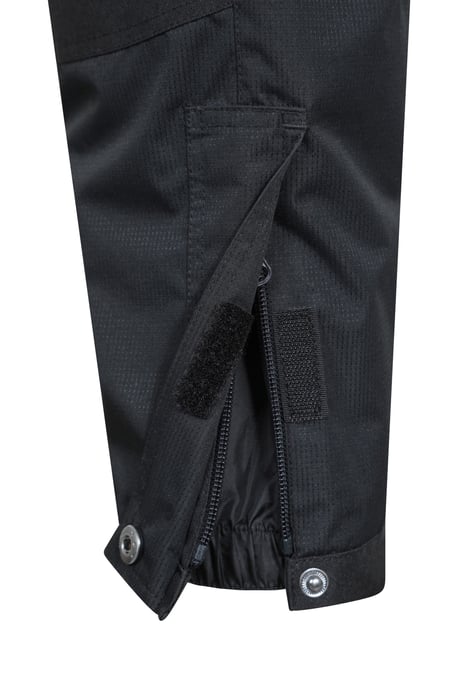 'Raptor' Kids Snow Pants Warm Snow Proof Elastic Waistband Winter Ski Trousers Black - Image 5