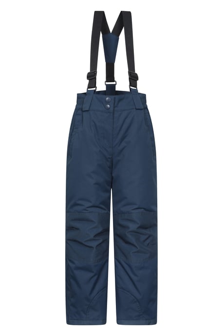 'Honey' Kids Snow Pants Snow Proof Warm Elasticated Waist Winter Ski Trousers Dark Blue - Image 1