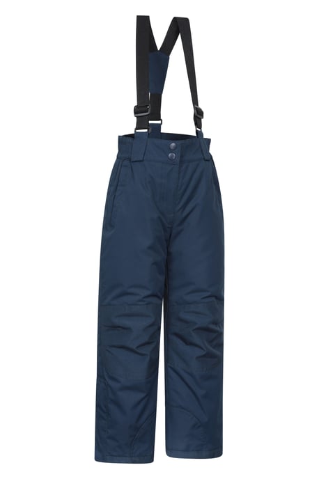 'Honey' Kids Snow Pants Snow Proof Warm Elasticated Waist Winter Ski Trousers Dark Blue - Image 2