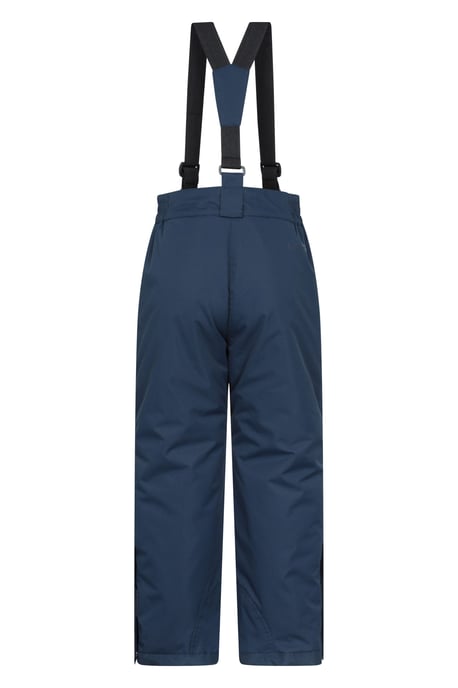 'Honey' Kids Snow Pants Snow Proof Warm Elasticated Waist Winter Ski Trousers Dark Blue - Image 3